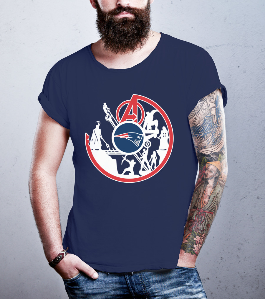 New England Patriots Avengers Crossover T-Shirt