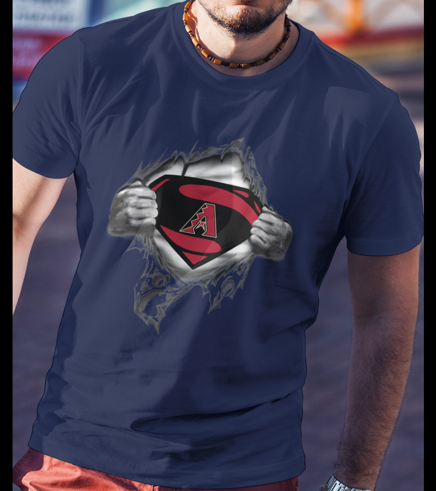 Arizona Diamondbacks Superhero Logo Burst T-Shirt