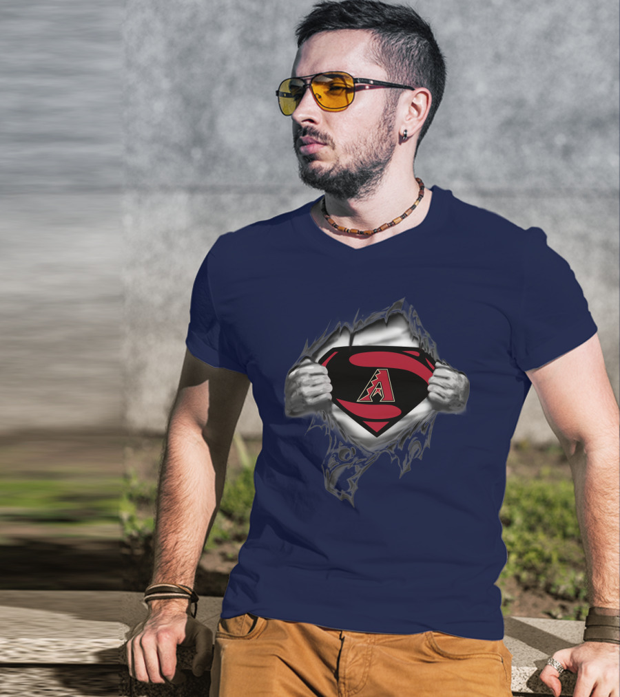 Arizona Diamondbacks Superhero Logo Burst T-Shirt