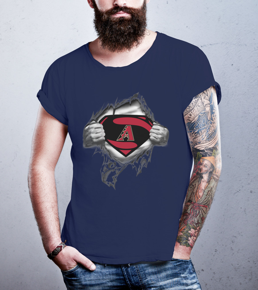 Arizona Diamondbacks Superhero Logo Burst T-Shirt