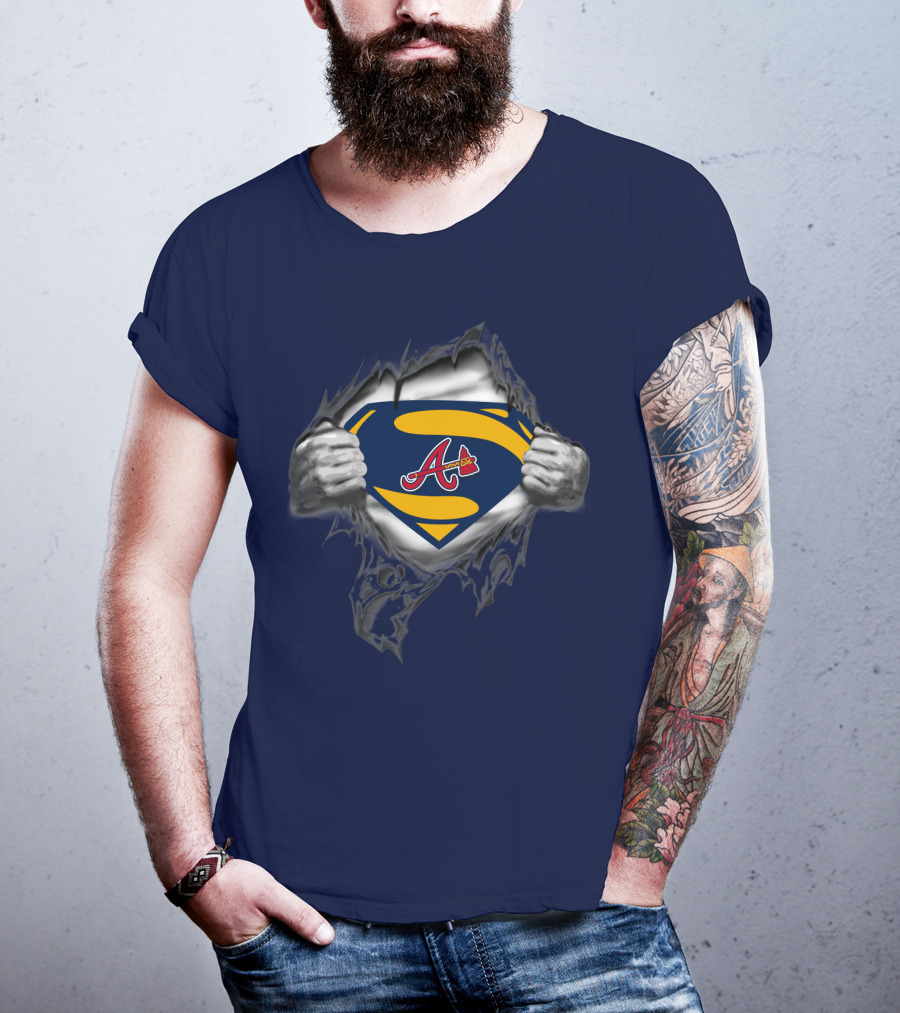 Atlanta Braves Superman Logo Iconic Symbol T-Shirt
