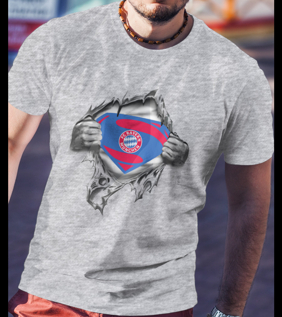 Fc Bayern München Superman Logo Burst T-Shirt