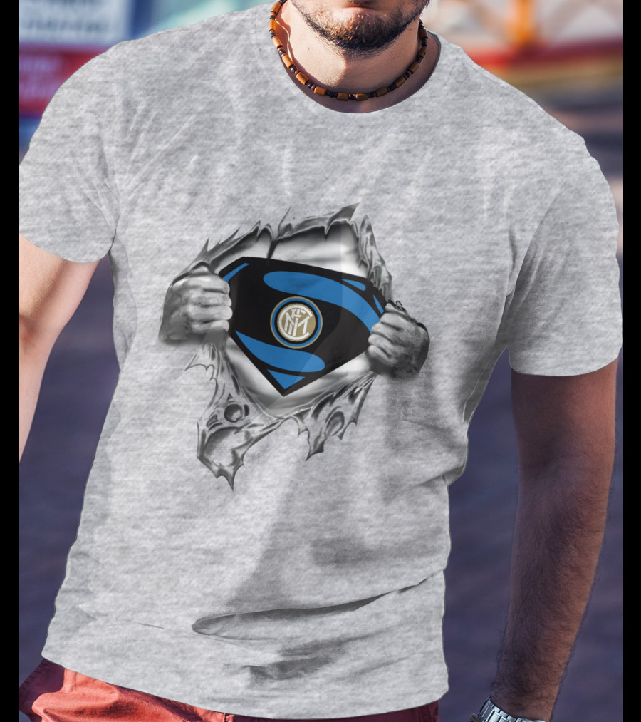 Inter Milan Superman Emblem Reveal T-Shirt