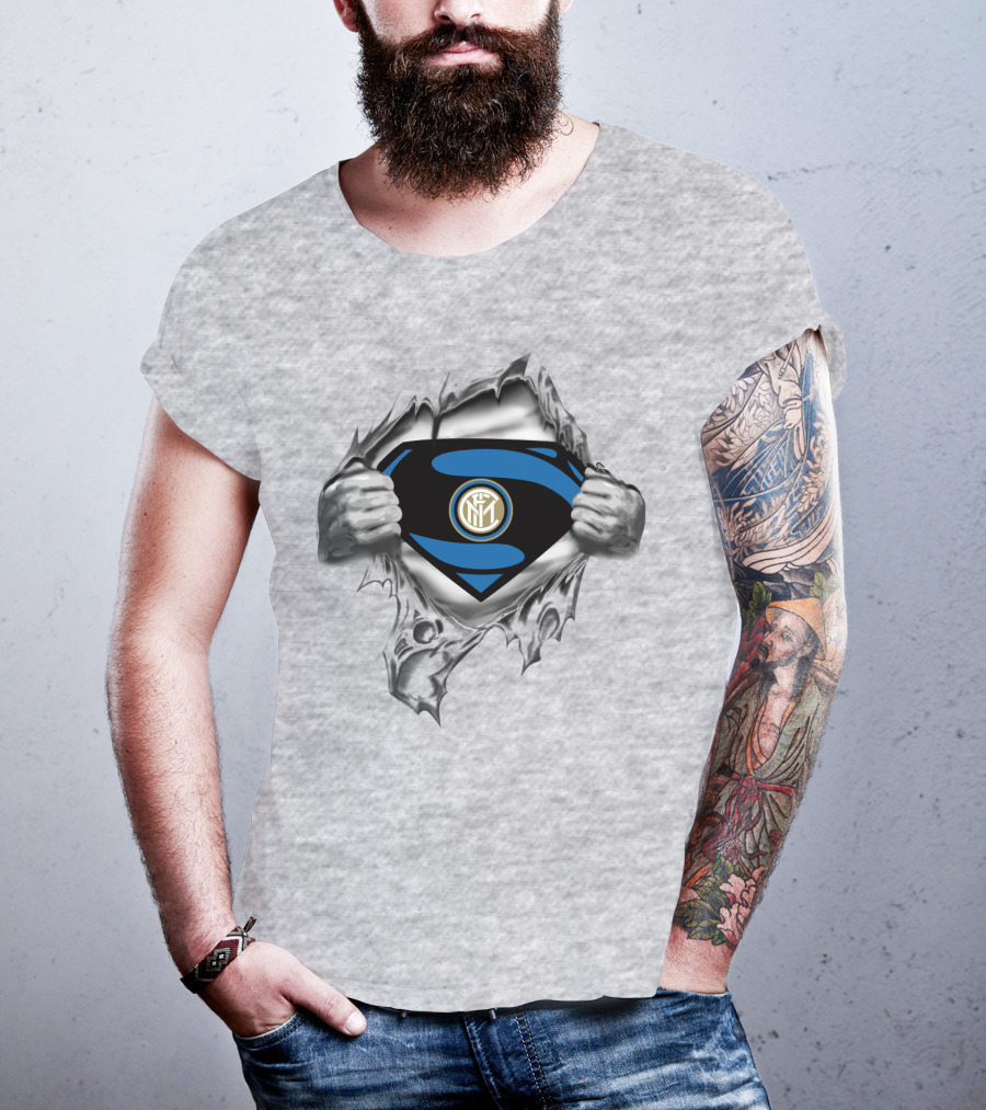 Inter Milan Superman Emblem Reveal T-Shirt
