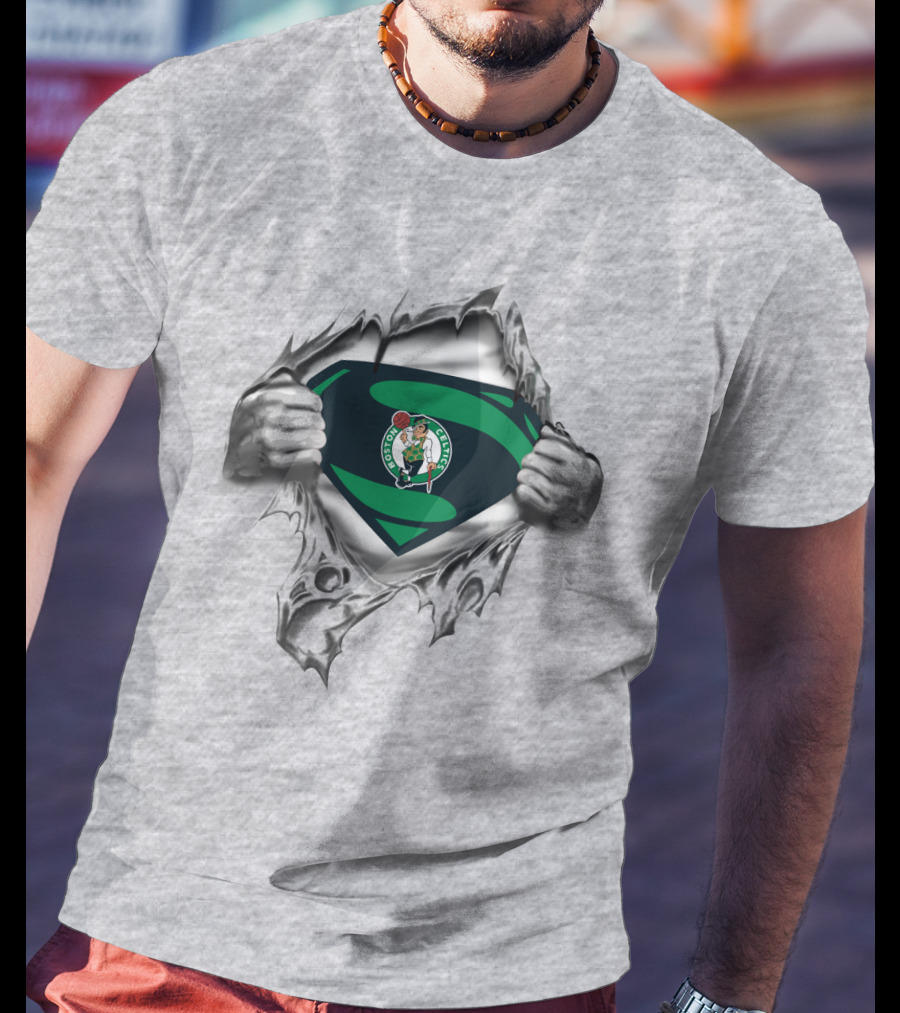 Boston Celtics Super Logo Chest Reveal T-Shirt