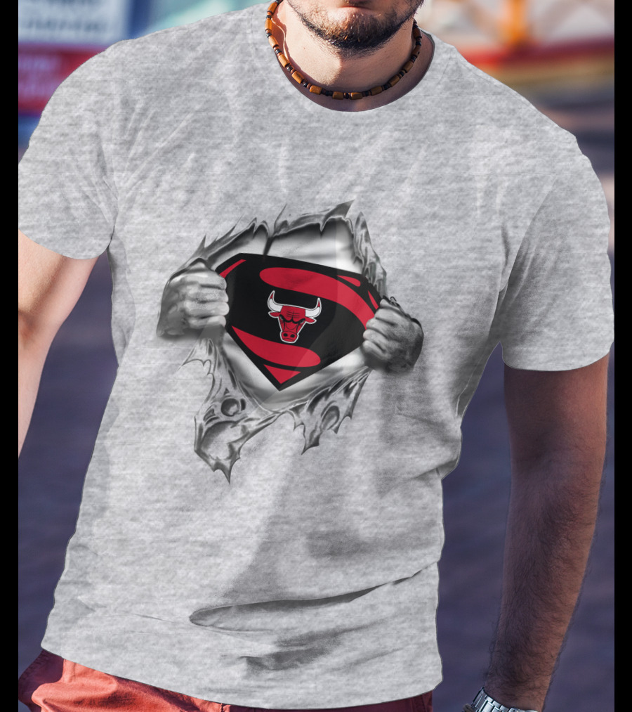 Chicago Bulls Superman Logo Fusion T-Shirt