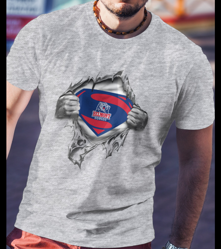 Superman Logo Belmont Bruins T-Shirt