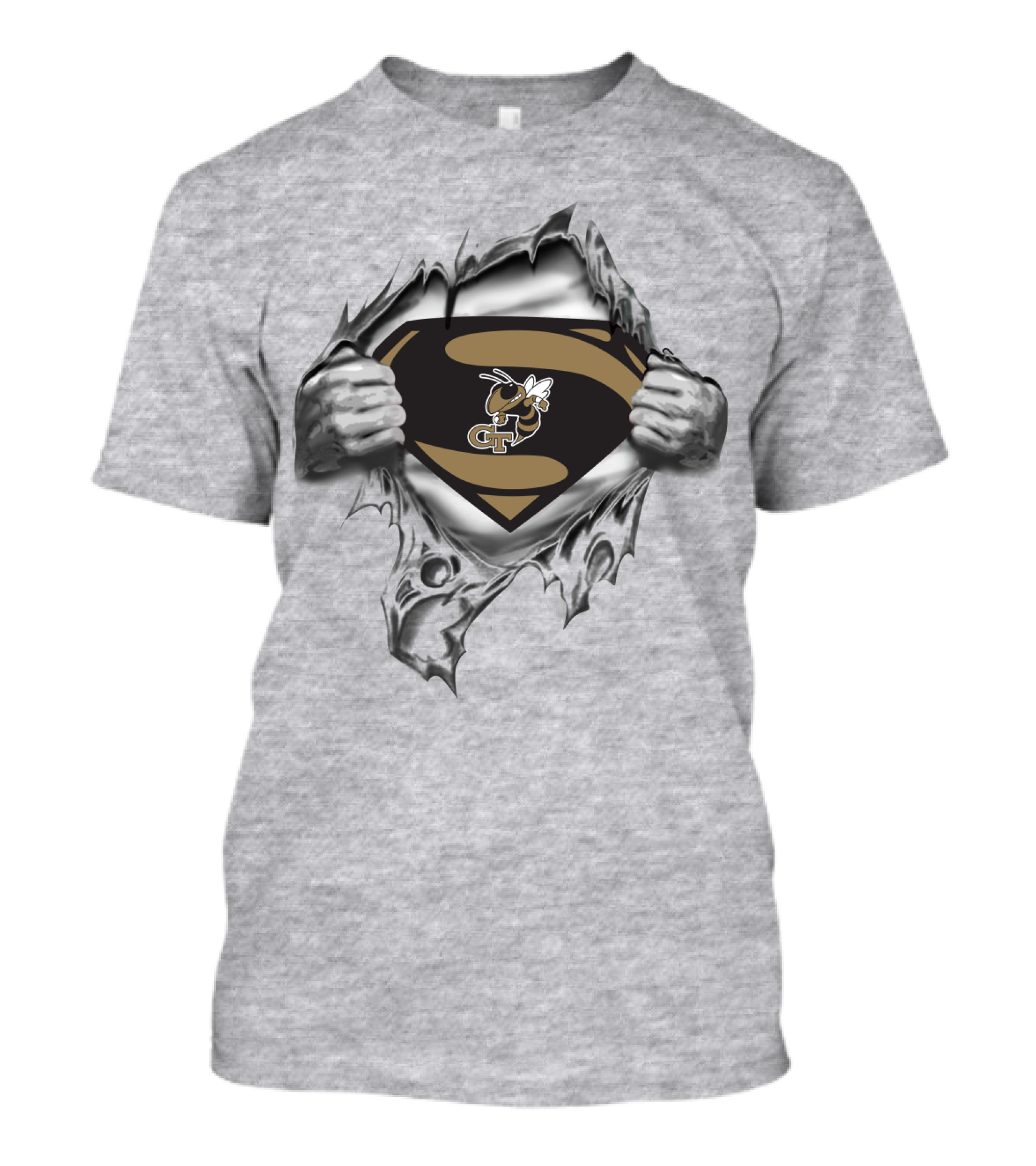 Georgia Tech Yellow Jackets Superman Shield T-Shirt