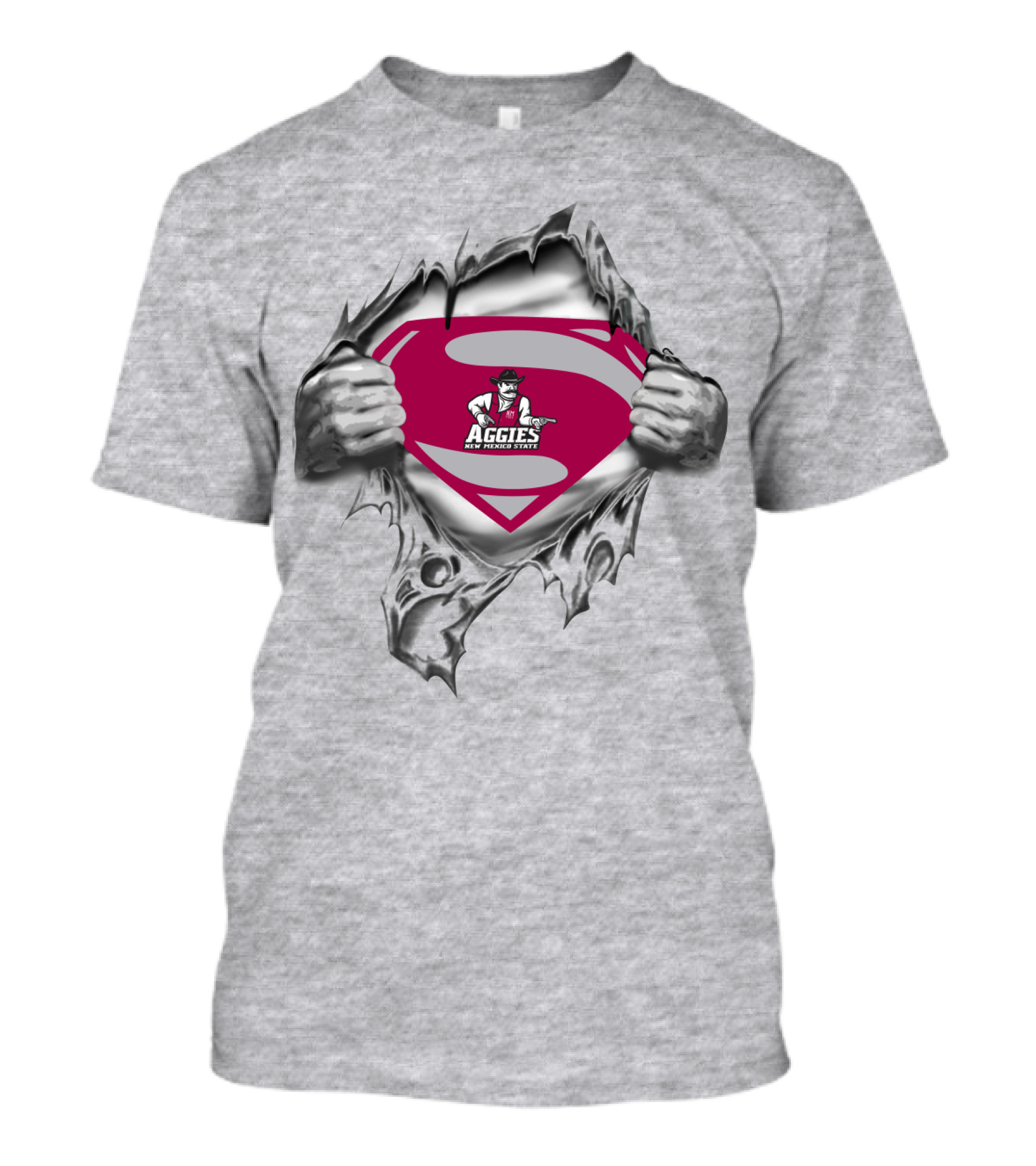 Superman Emblem With New Mexico State Aggies T-Shirt