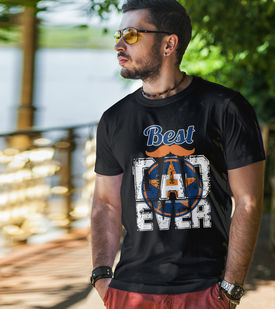 Best Dad Ever Astros Star T-Shirt