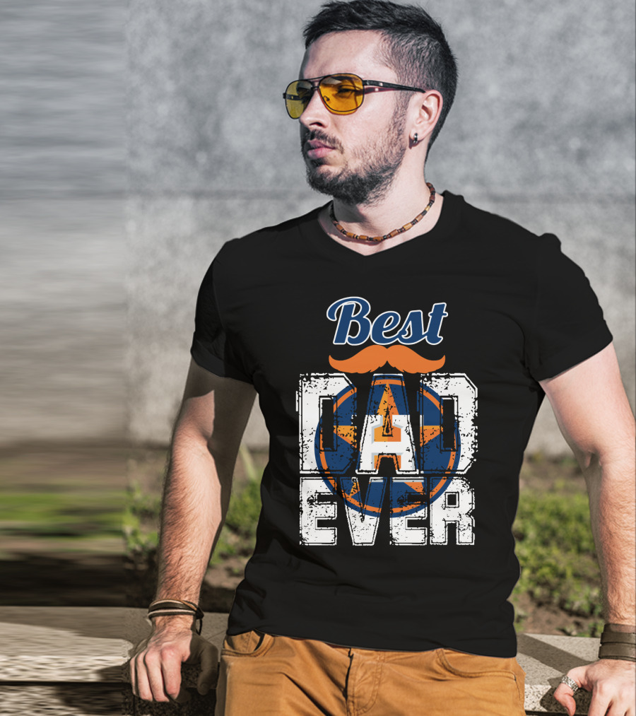 Best Dad Ever Astros Star T-Shirt