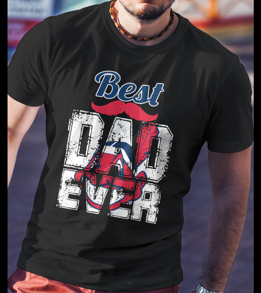 Best Dad Ever Indians Chief Wahoo T-Shirt