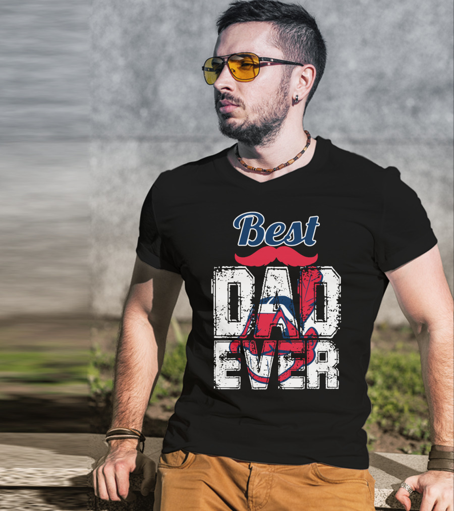 Best Dad Ever Indians Chief Wahoo T-Shirt
