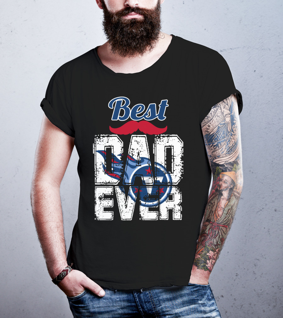 Best Dad Ever Titans Football T-Shirt