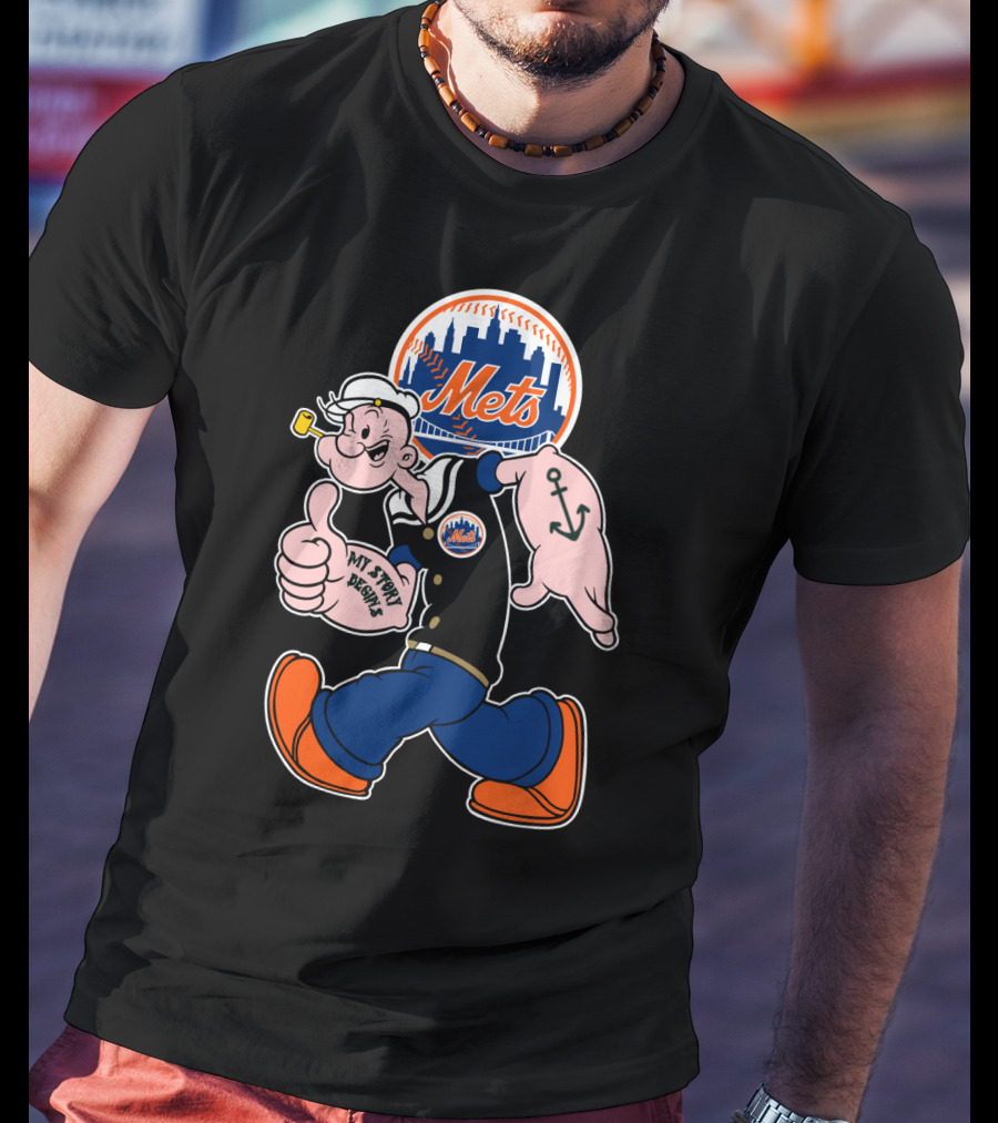 Popeye Mets City Logo Thumbs Up Sailor Anchor T-Shirt