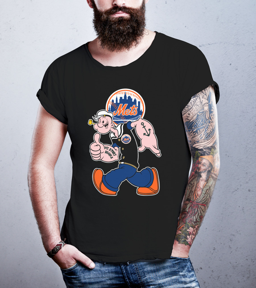 Popeye Mets City Logo Thumbs Up Sailor Anchor T-Shirt