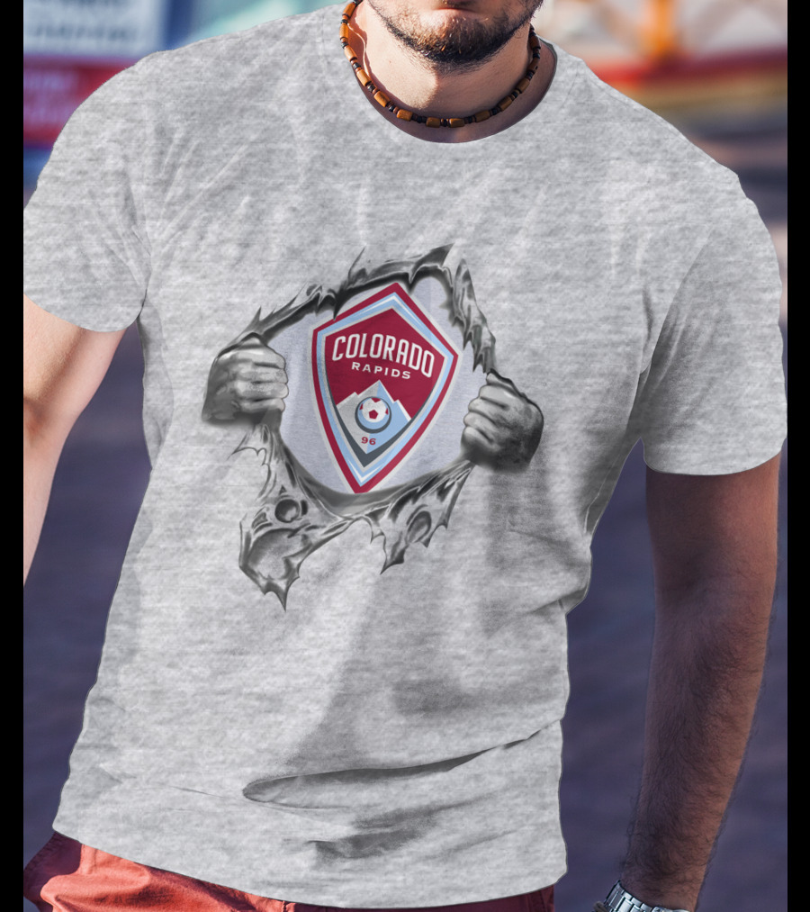 Colorado Rapids Badge With Strength Hands Gemel Symbol 96 Soccer T-Shirt