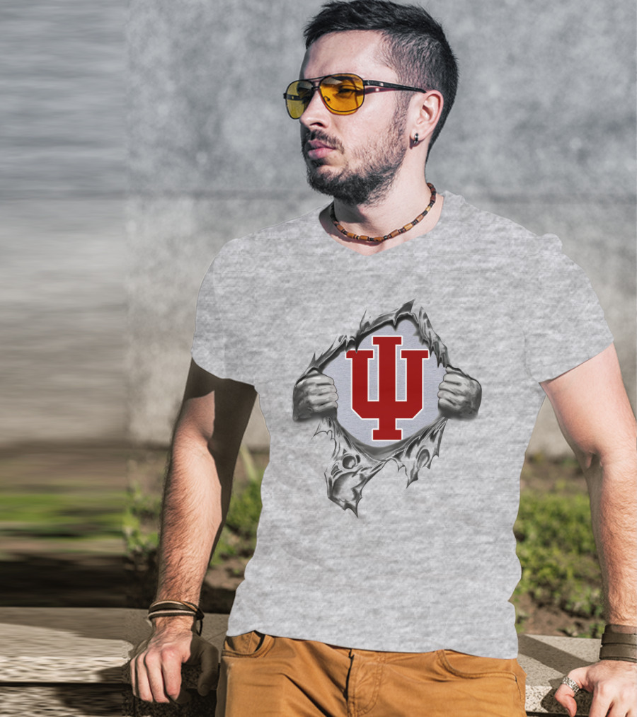 Indiana Hoosiers Athletic Logo Burst T-Shirt