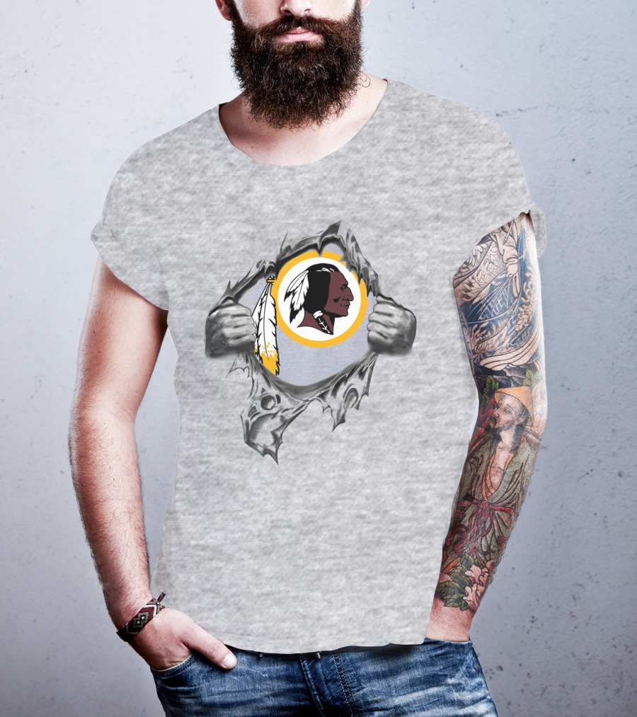 Washington Redskins Ripped Through T-Shirt