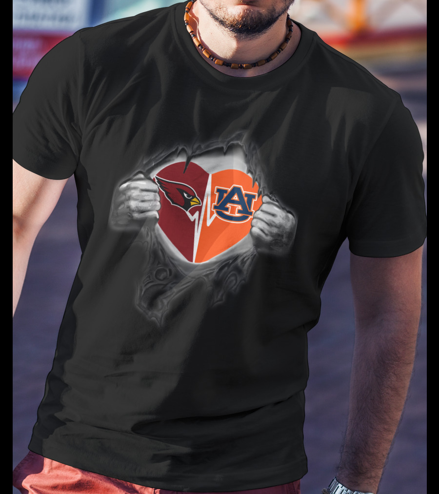 Cardinals Auburn Heartbeat Split T-Shirt