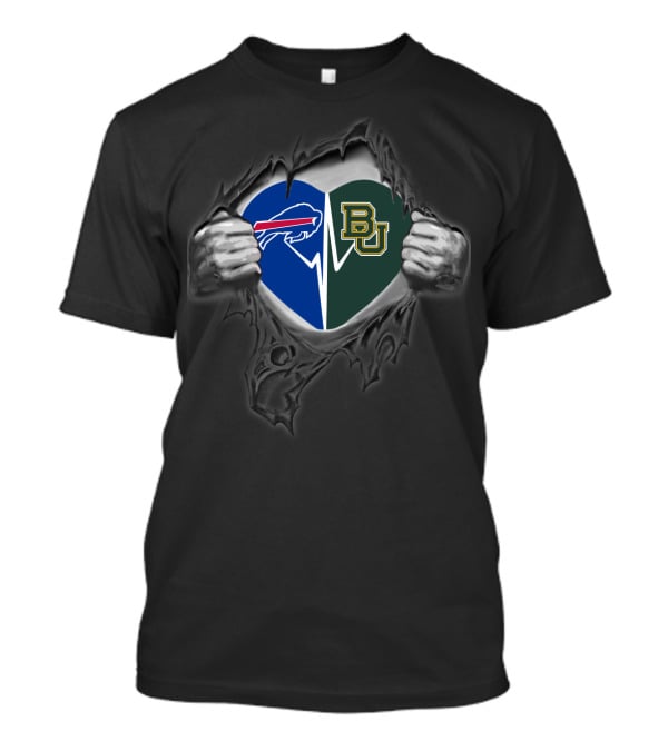 Bills Baylor Bears Heart Combo T-Shirt