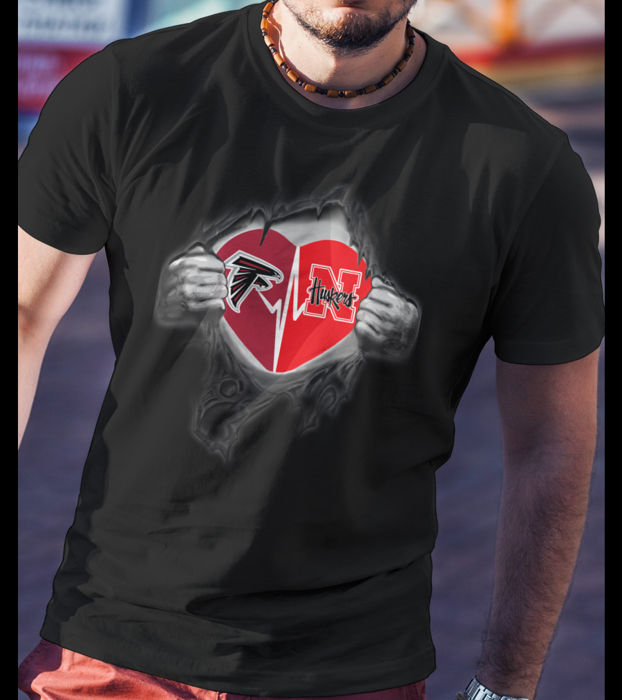 Falcons Huskers Heart T-Shirt