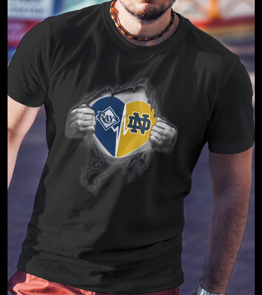 Rays Heart Notre Dame Nd T-Shirt