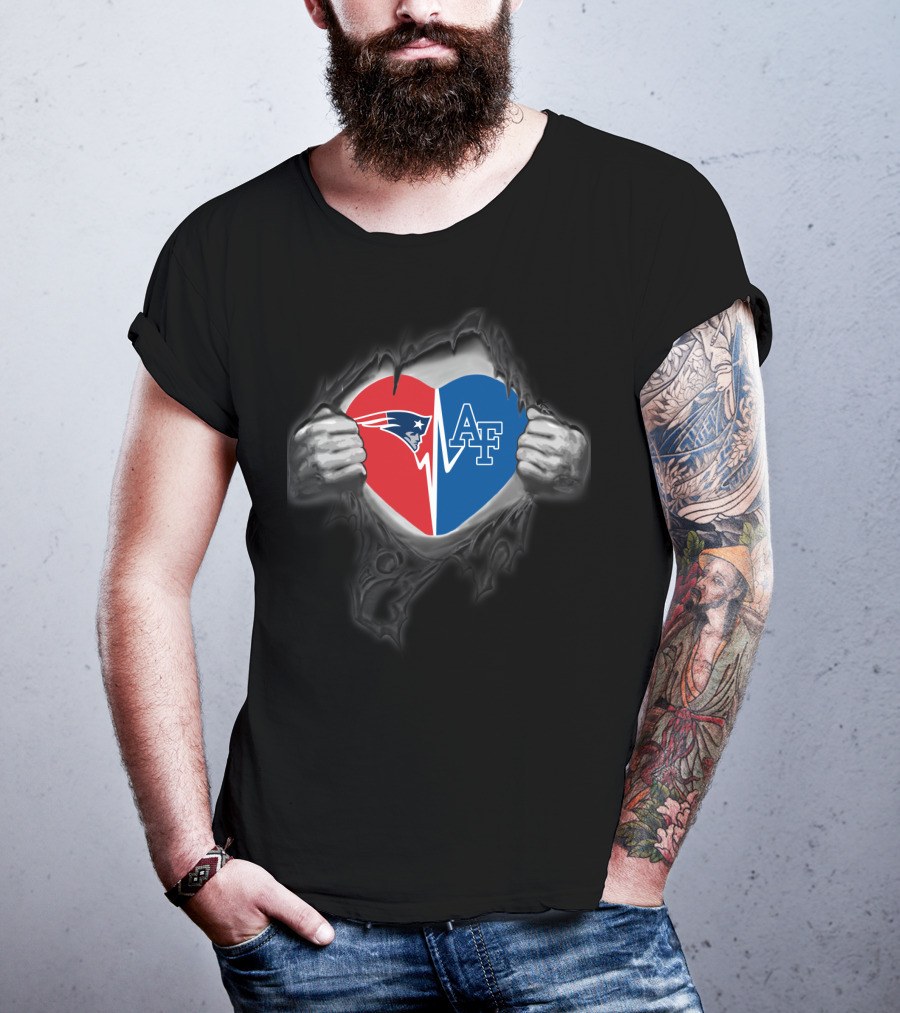 Patriots Heart Af Air Force Falcons T-Shirt