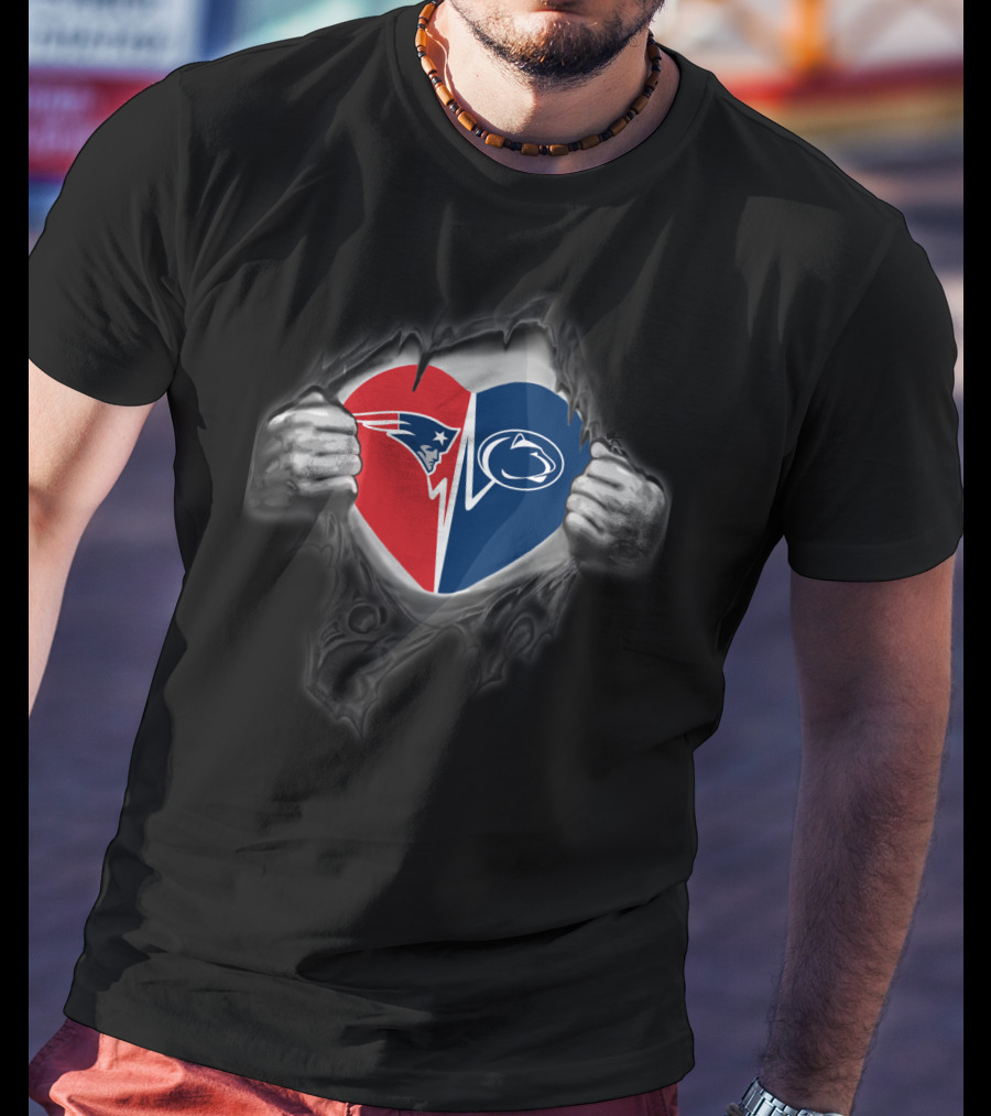 Patriots Penn State Nittany Lions Heart T-Shirt