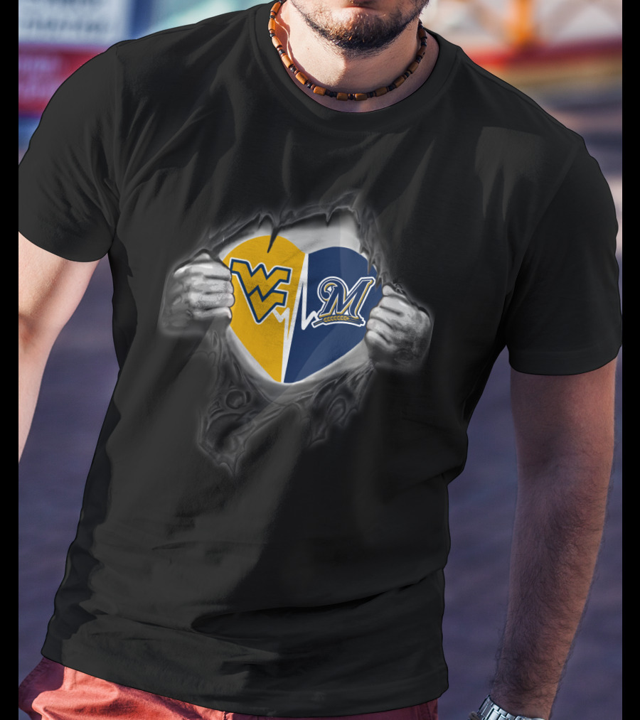 Wv Mountaineers Heart Brewers T-Shirt