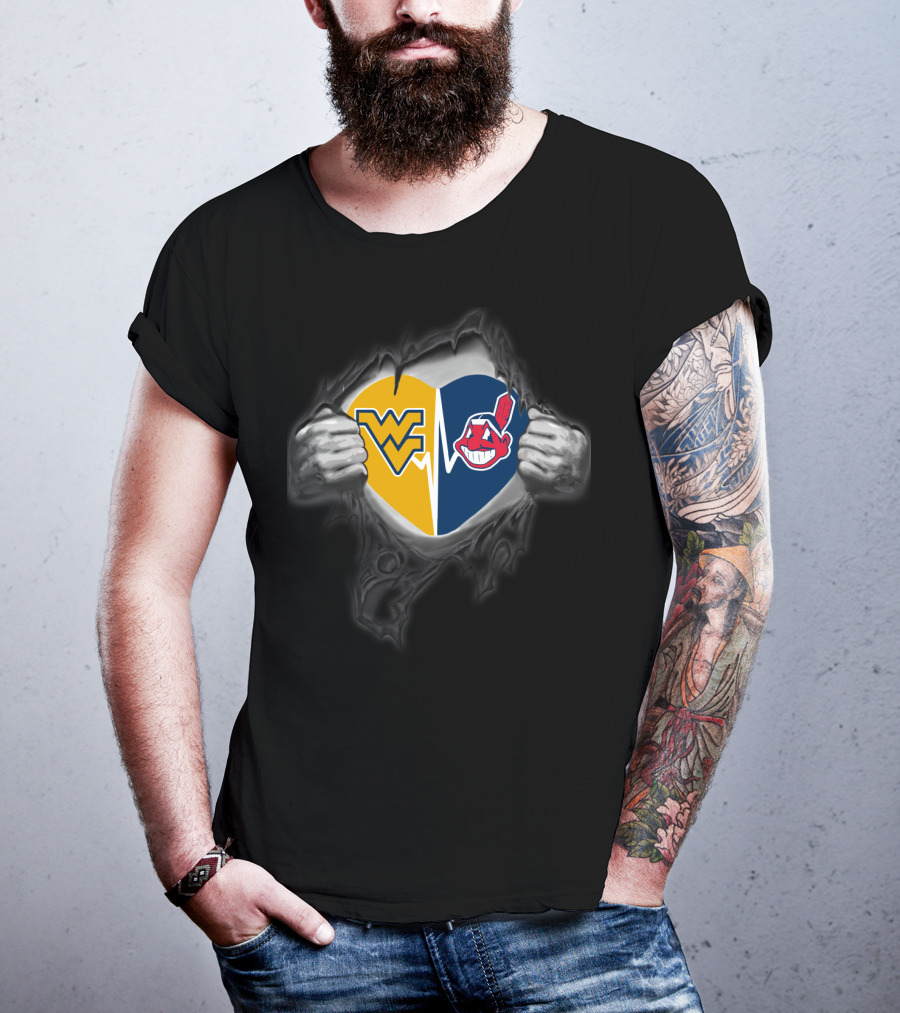 Wv Mountaineers Indians Heart T-Shirt
