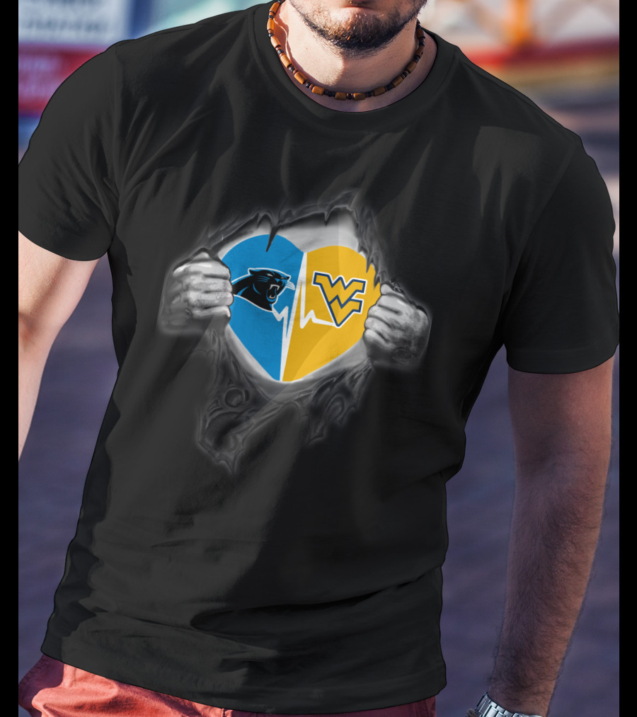 Panthers Wv Heartbeat Rivalry West Virginia Mountaineers T-Shirt