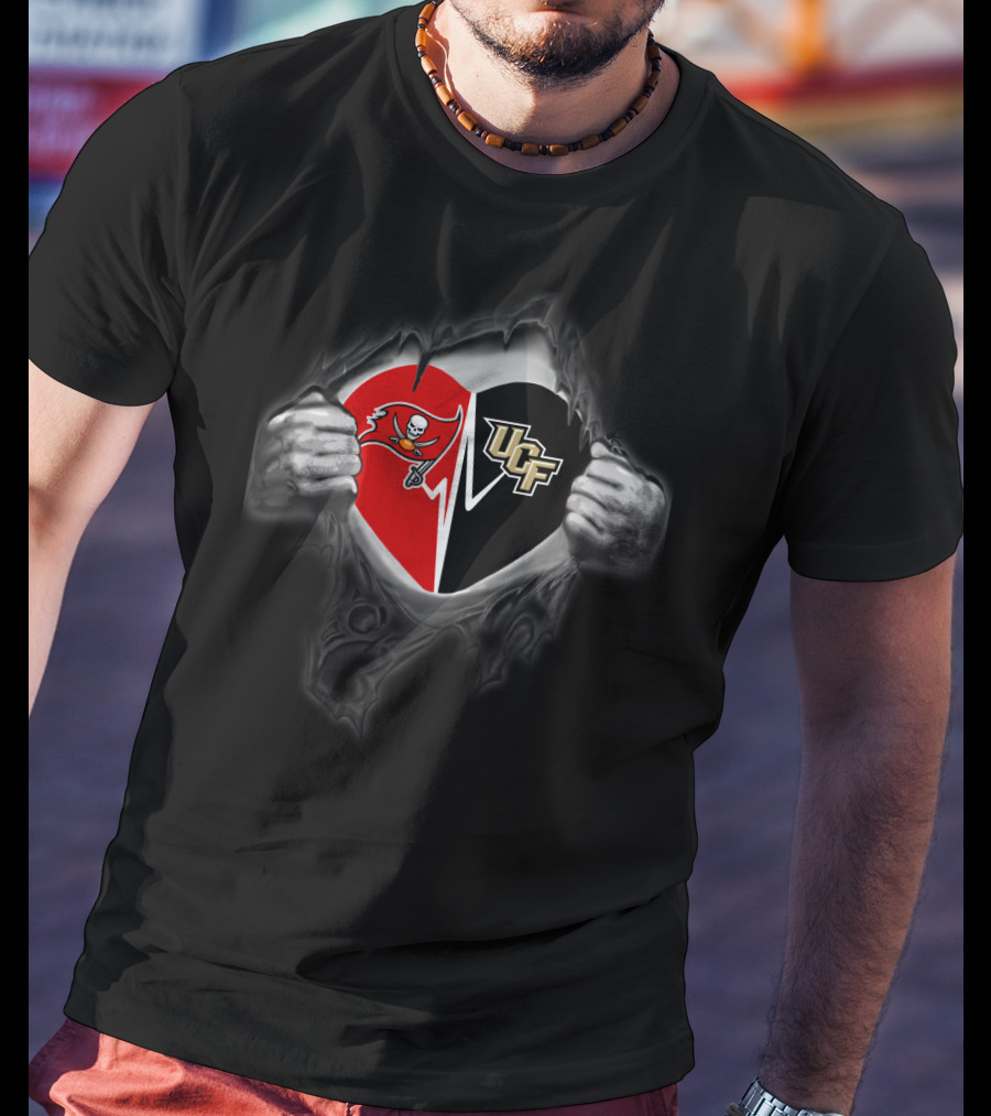 Buccaneers Ucf Knights Heart T-Shirt