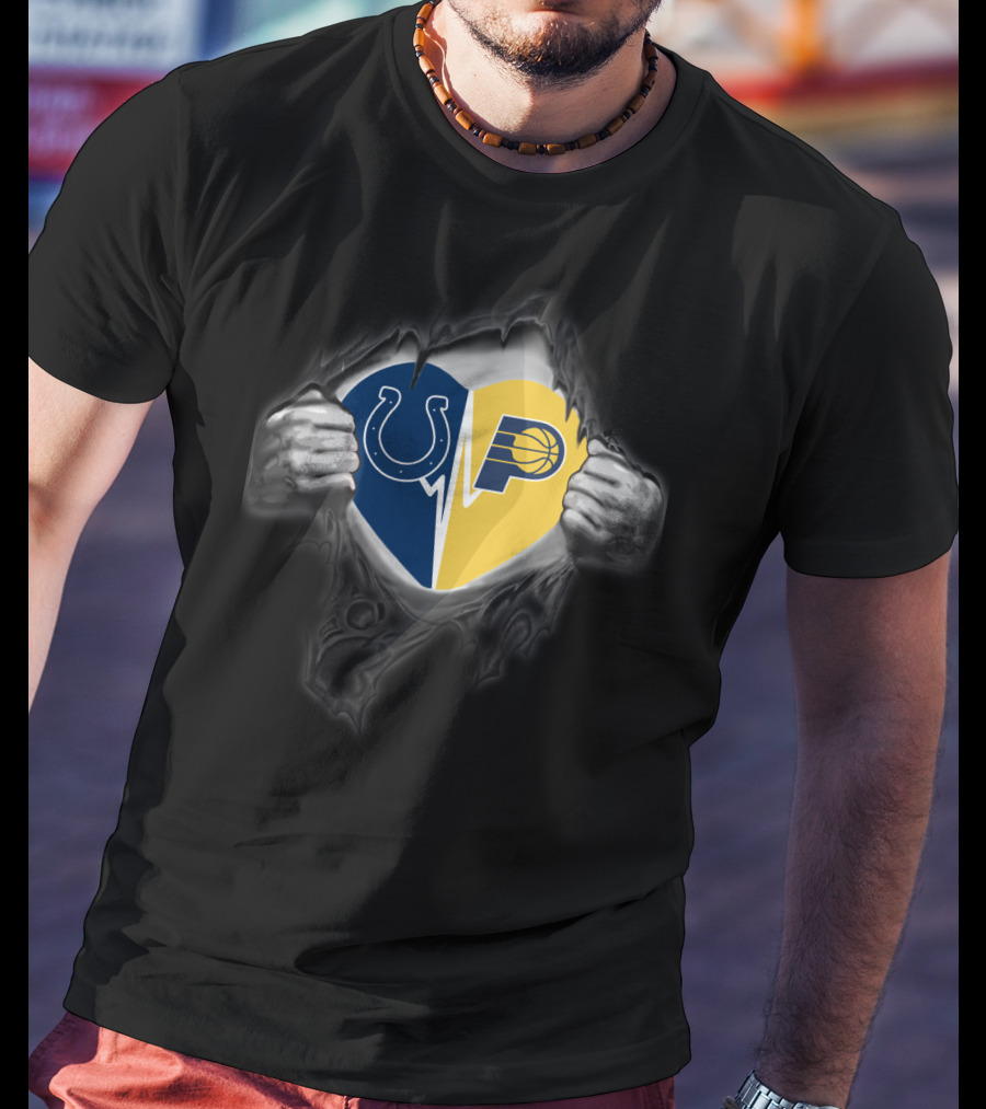 Heart Of Indiana Colts Pacers Fusion T-Shirt