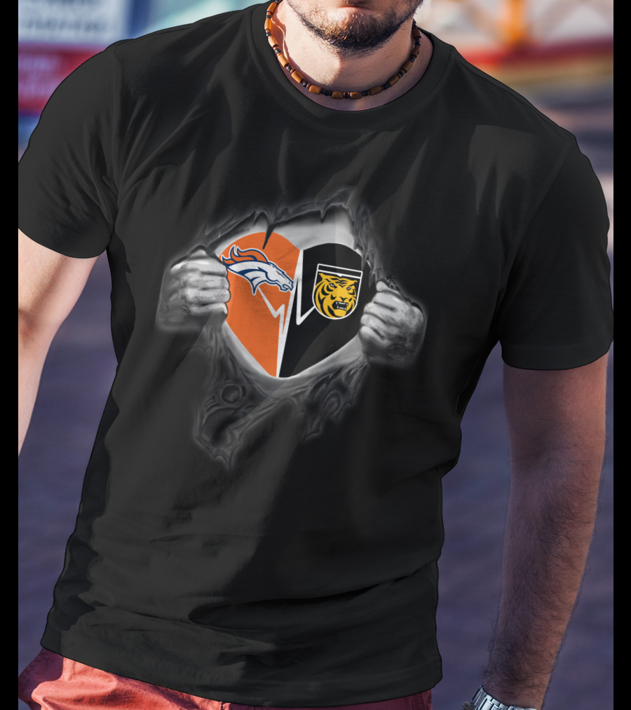 Broncos Colorado College Tigers Heart T-Shirt