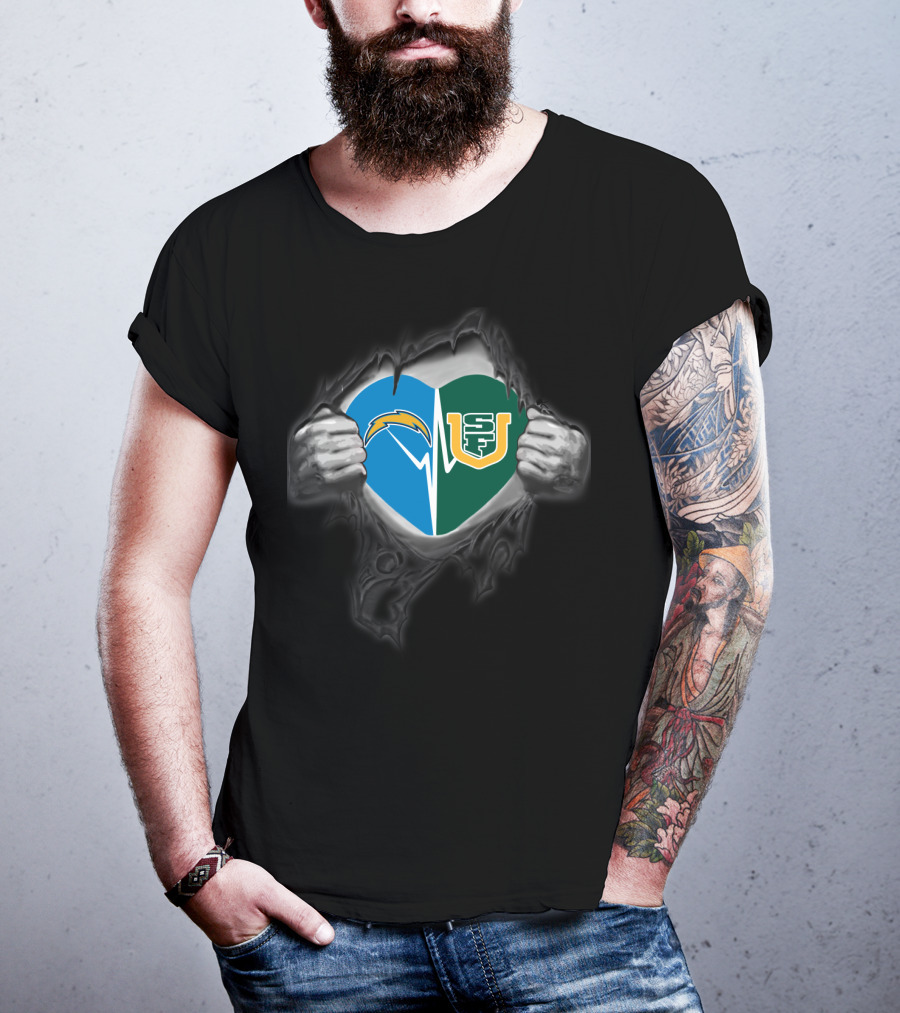 Chargers San Francisco Dons Heart Split T-Shirt