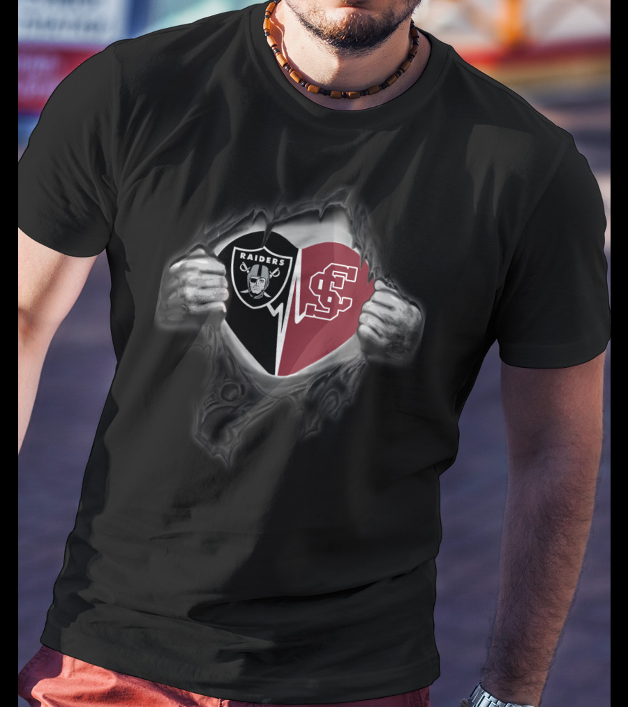 Raiders Santa Clara Heartbeat Fusion T-Shirt