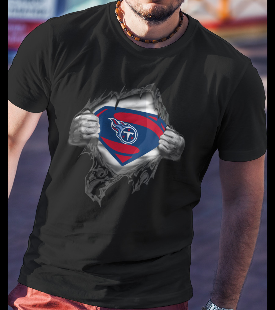 Superman Logo Tennessee Titans T-Shirt