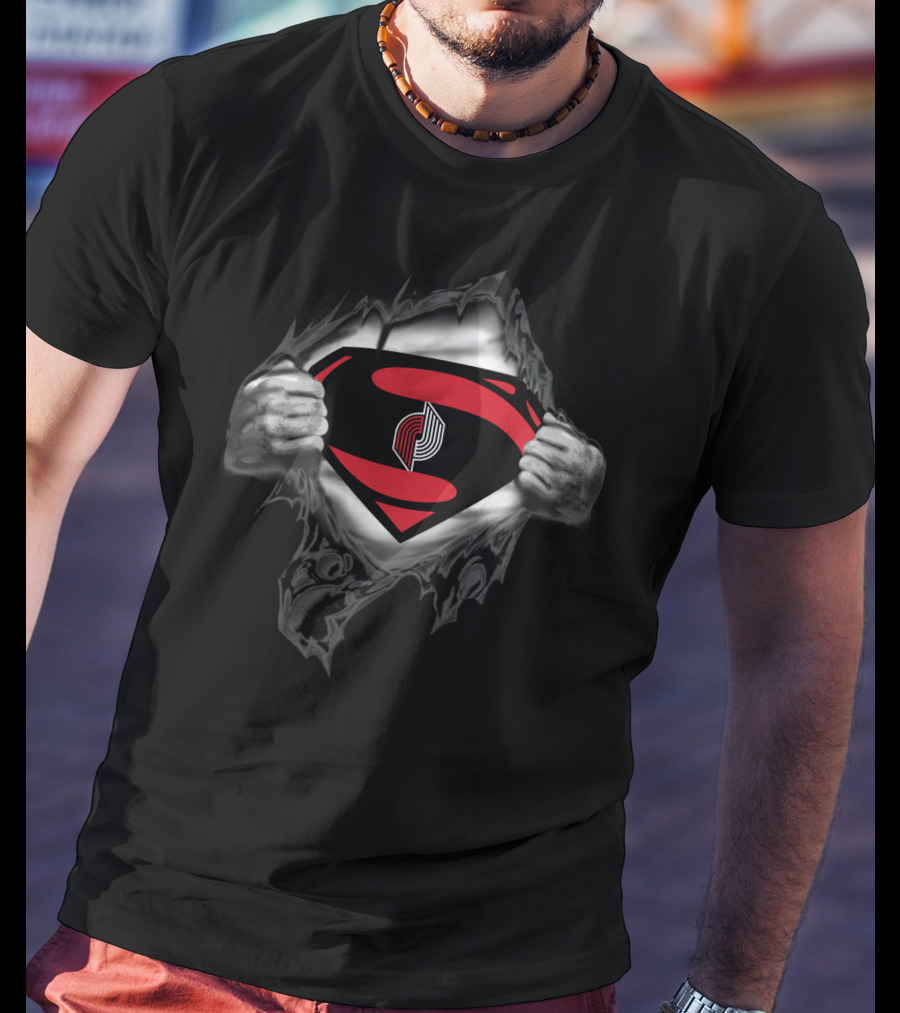 Superman Portland Trail Blazers T-Shirt