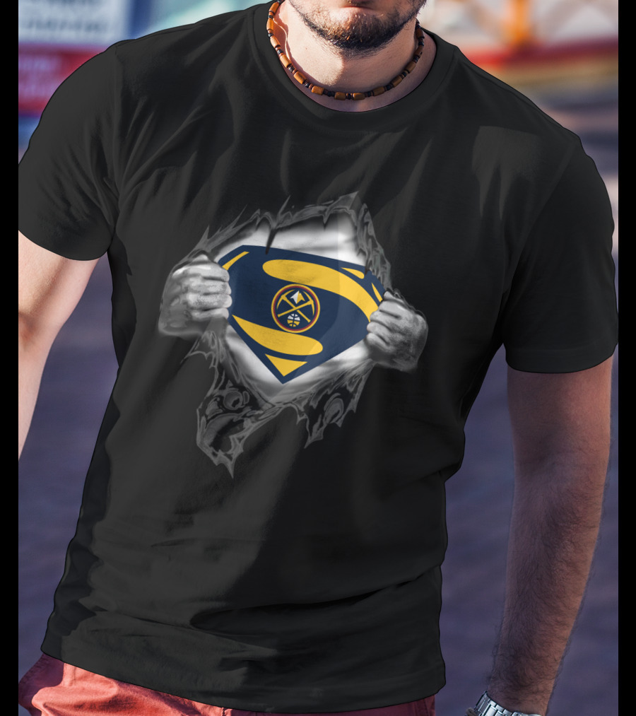 Superman Denver Nuggets 1985 Logo Reveal T-Shirt