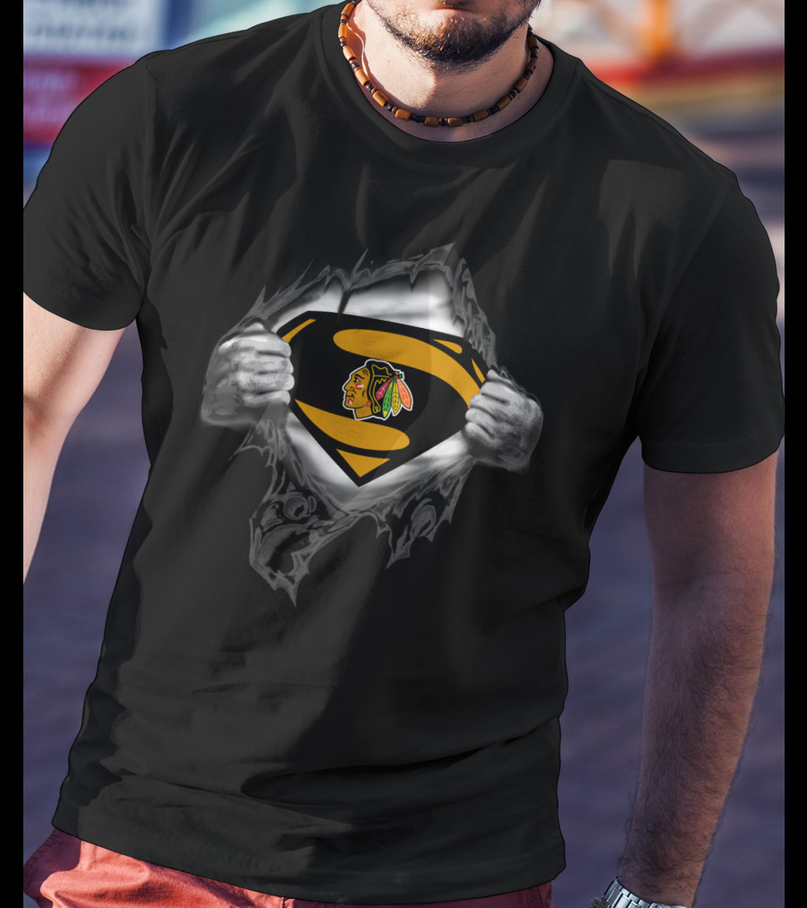 Chicago Blackhawks Superman T-Shirt