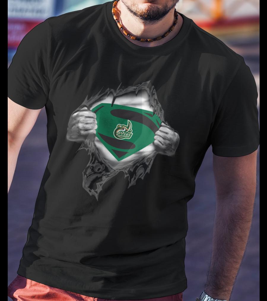 Charlotte 49ers Superman T-Shirt