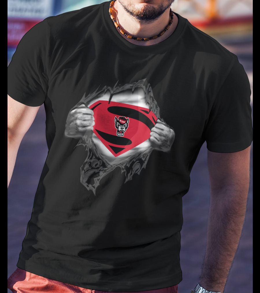 Nc State Wolfpack Superman Logo Wolf Unleashed T-Shirt