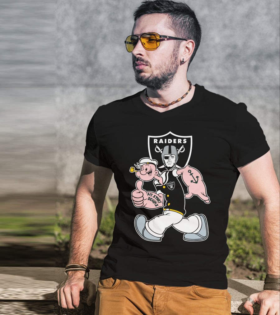 Raiders My Story Begins Marine Anchor T-Shirt