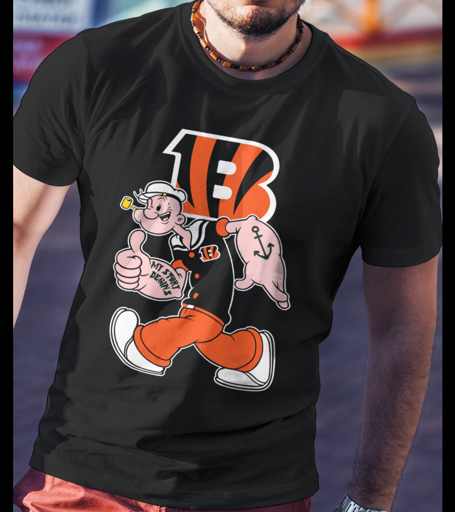 Bengals Popeye My Story Design 26 Cincinnati Bengals T-Shirt