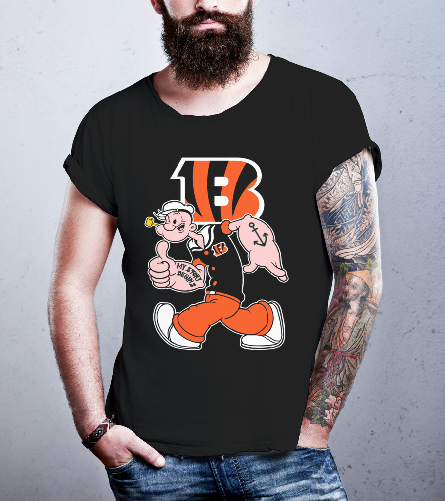 Bengals Popeye My Story Design 26 Cincinnati Bengals T-Shirt