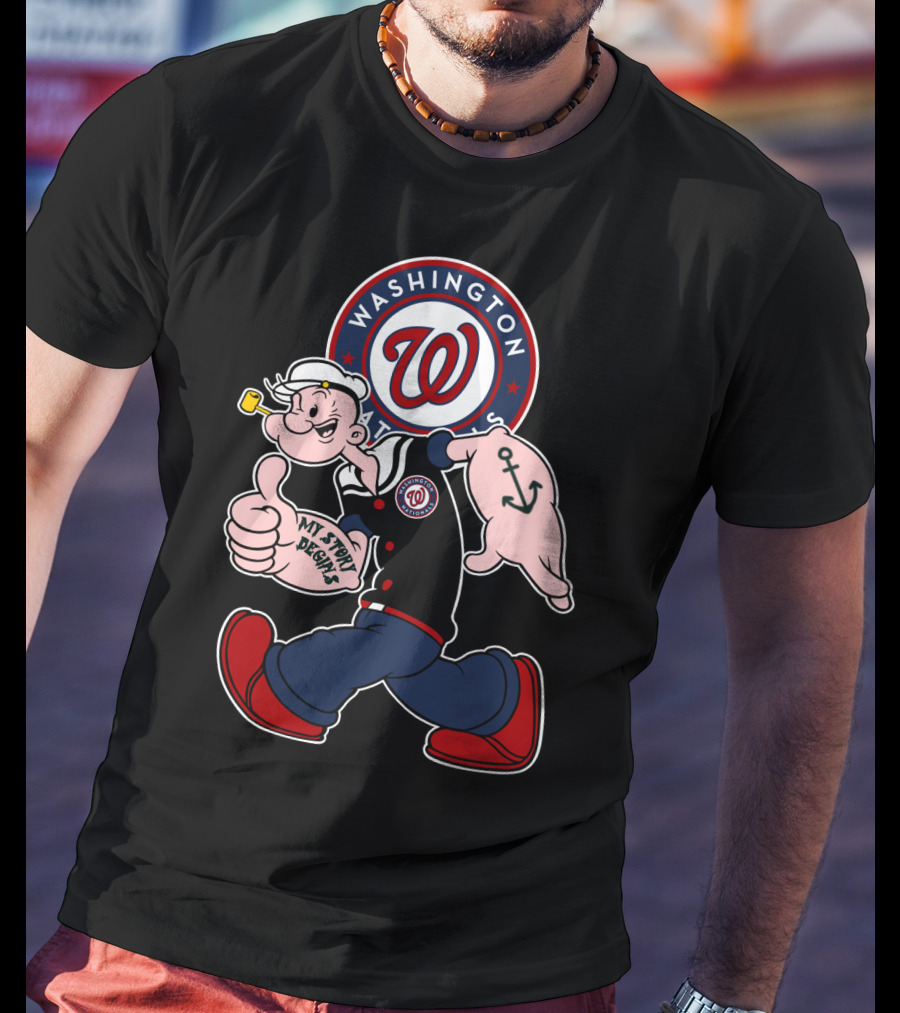 Washington Nationals Popeye My Story Begins T-Shirt