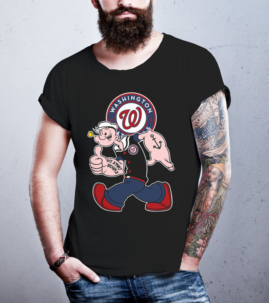 Washington Nationals Popeye My Story Begins T-Shirt