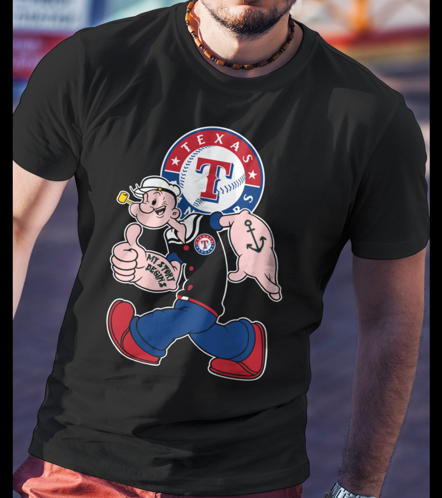 Texas Rangers Popeye My Story Begins T-Shirt