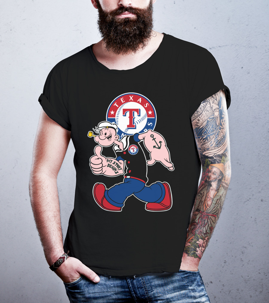 Texas Rangers Popeye My Story Begins T-Shirt